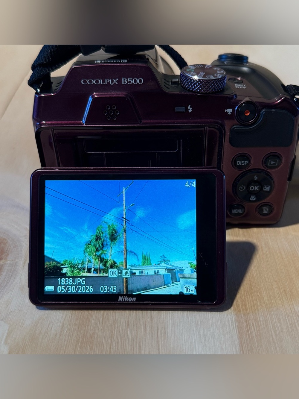 Nikon COOLPIX B500 Digital Camera Plum 16MP 40X Opt Zoom Tested Good w/Bat-Card! - Picture 6 of 15